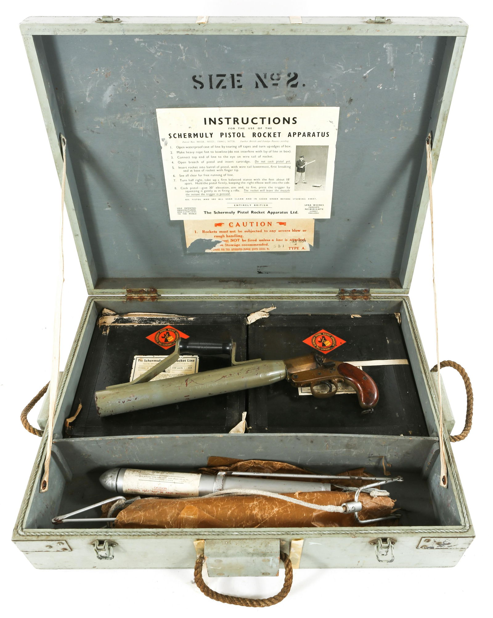 SCHERMULY LINE THROWING PISTOL ROCKET APPARATUS Apr 07, 2021