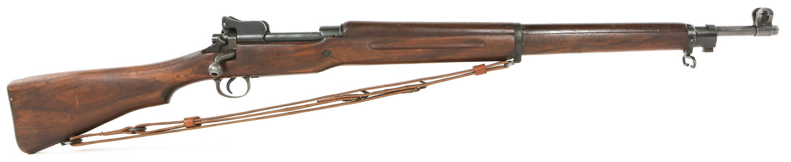 1918 WWI US EDDYSTONE M1917 .30-06 SPRG RIFLE: 1918 WWI US EDDYSTONE M1917 .30-06 SPRG RIFLE 1918 WWI US Eddystone model 1917 .30-06 Sprg bolt-action rifle. Walnut stock. Blued finish. Bayonet lug. Boyt 44 leather sling. Receiver reads: "U.S. Mode