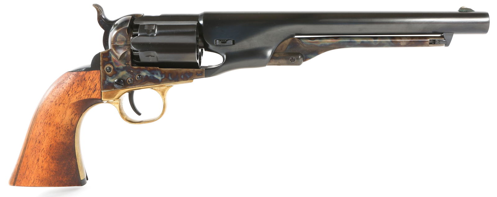 COLT BLACK POWDER SERIES FLUTED 1860 ARMY REVOLVER: COLT BLACK POWDER SERIES FLUTED 1860 ARMY REVOLVER Colt Authentic Black Powder Series Fluted Model 1860 Army .44 caliber cap and ball. Fluted cylinder. Blued finish. Caliber / Gauge: .44 Barrel Length