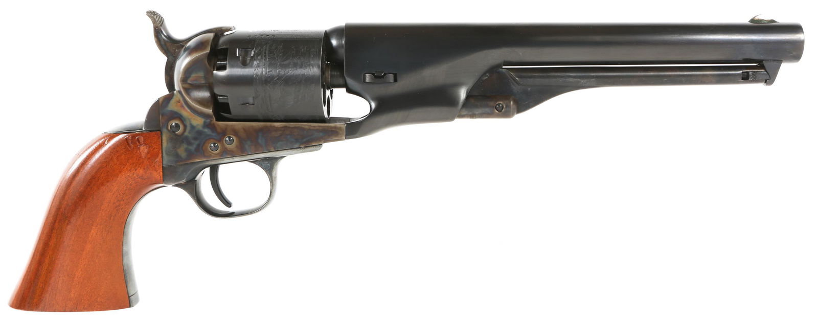 COLT BLACK POWDER SERIES MODEL 1851 NAVY REVOLVER: COLT BLACK POWDER SERIES MODEL 1851 NAVY REVOLVER Colt Authentic Black Powder Series model 1851 Navy revolver. .36 caliber cap and ball. Engraved six cylinder with hand ejector. Blued finish. Caliber