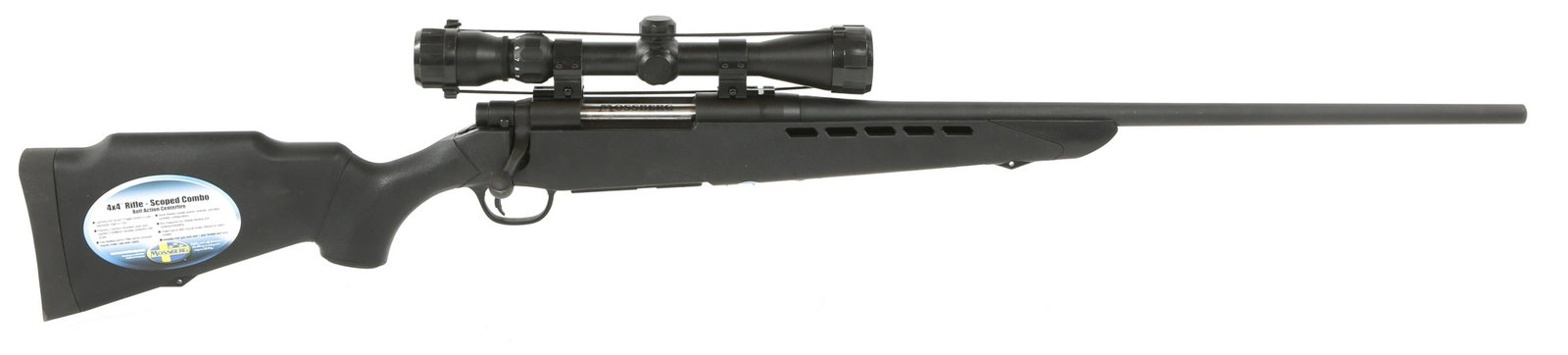 MOSSBERG MODEL 4X4 .30-06 SPRG BOLT ACTION RIFLE: MOSSBERG MODEL 4X4 .30-06 SPRG BOLT ACTION RIFLE USA manufactured Mossberg 4x4 bolt action .30-06 Sprg. rifle with synthetic stock. Original factory box. Second focal plane Mossberg scope affixed. Cal