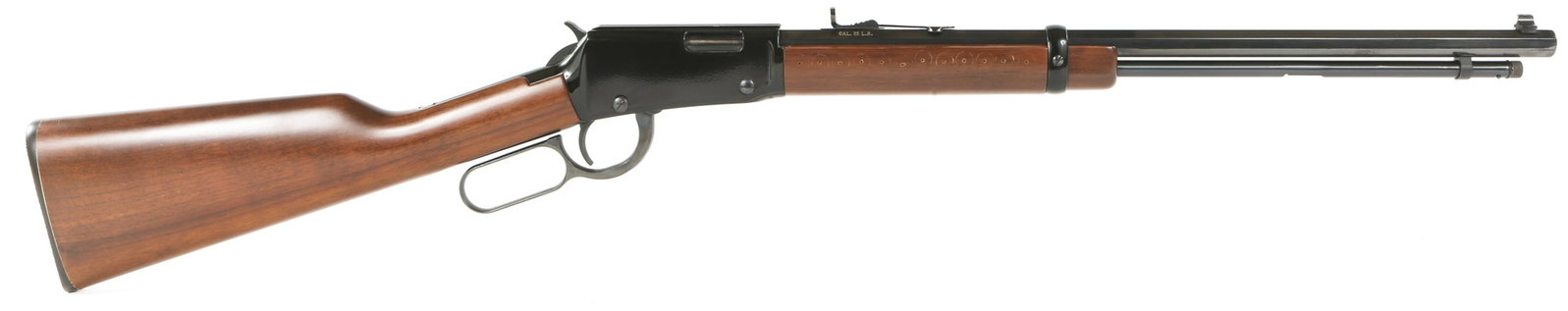HENRY .22 CALIBER CLASSIC LEVER ACTION RIFLE: HENRY .22 CALIBER CLASSIC LEVER ACTION RIFLE Henry .22 caliber lever action rifle. Barrel stamped "Henry Repeating Arms Bklyn NY" and "Cal .22 L..R." Wooden stock and forend. Full length magazine tube