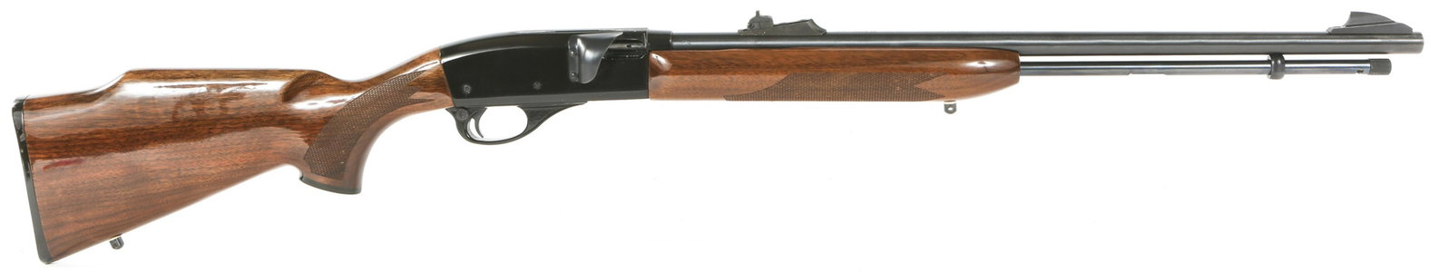 REMINGTON SPEEDMASTER MODEL 552 .22 CALIBER RIFLE: REMINGTON SPEEDMASTER MODEL 552 .22 CALIBER RIFLE Remington Speedmaster Model 552 .22 short, long, or long rifle caliber rifle. Tube magazine. Blued finish. Checkered walnut stock. Caliber / Gauge: .2