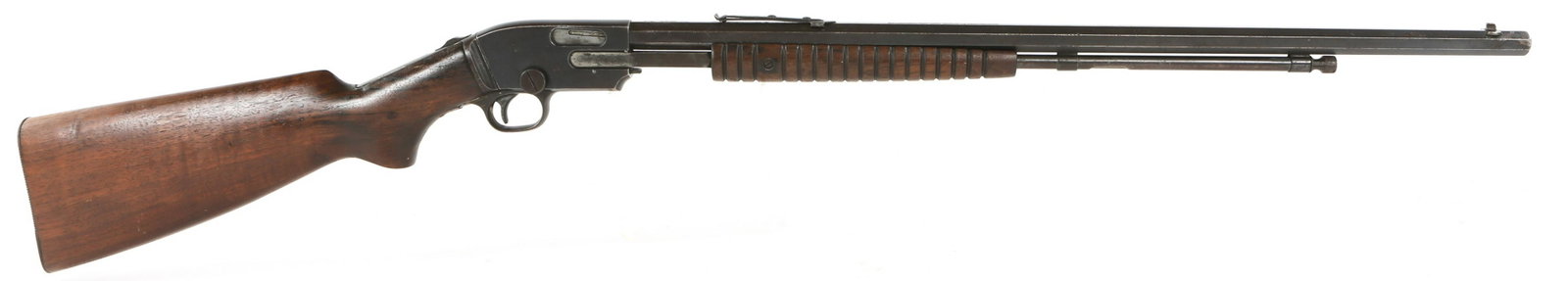 SAVAGE ARMS MODEL 1914 .22 CALIBER RIFLE: SAVAGE ARMS MODEL 1914 .22 CALIBER RIFLE Savage Arms Model 1914 .22 S-L-LR Caliber Pump Action Rifle. The barrel is stamped "Manufactured by the Savage Arms Company. Utica, NY. USA. Pat. Dec. 25, 1906