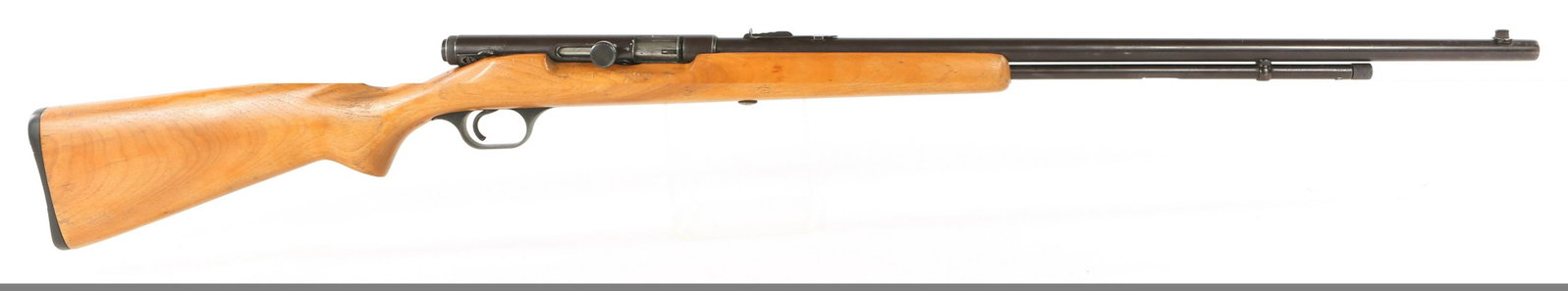 SPRINGFIELD MODEL 87A SEMI AUTOMATIC .22 CAL RIFLE: SPRINGFIELD MODEL 87A SEMI AUTOMATIC .22 CAL RIFLE Springfield model 87A semi-automatic .22 caliber rifle. Barrel stamped "Springfield Model 87A" and ".22 Short, Long, and Long Rifle, Long Rifle only 