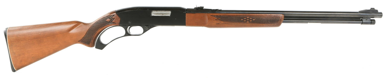 WINCHESTER MODEL 250 .22 CAL LEVER ACTION RIFLE: WINCHESTER MODEL 250 .22 CAL LEVER ACTION RIFLE Winchester model 250 lever action .22 caliber rifle. Barrel stamped "Winchester Model 250" and ".22 S, L, or LR". Checkered wooden stock and forend. Ful