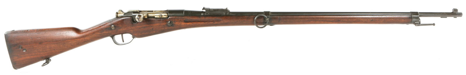 FRENCH CHATELLERAULT MLE 1907-15 BERTHIER RIFLE: FRENCH CHATELLERAULT MLE 1907-15 BERTHIER RIFLE French Chatellerault Mle 1907-15 8mm Lebel Berthier rifle. Barrel marked MA C 1916. Non matching serial numbers. No import marks. No magazine. Caliber /