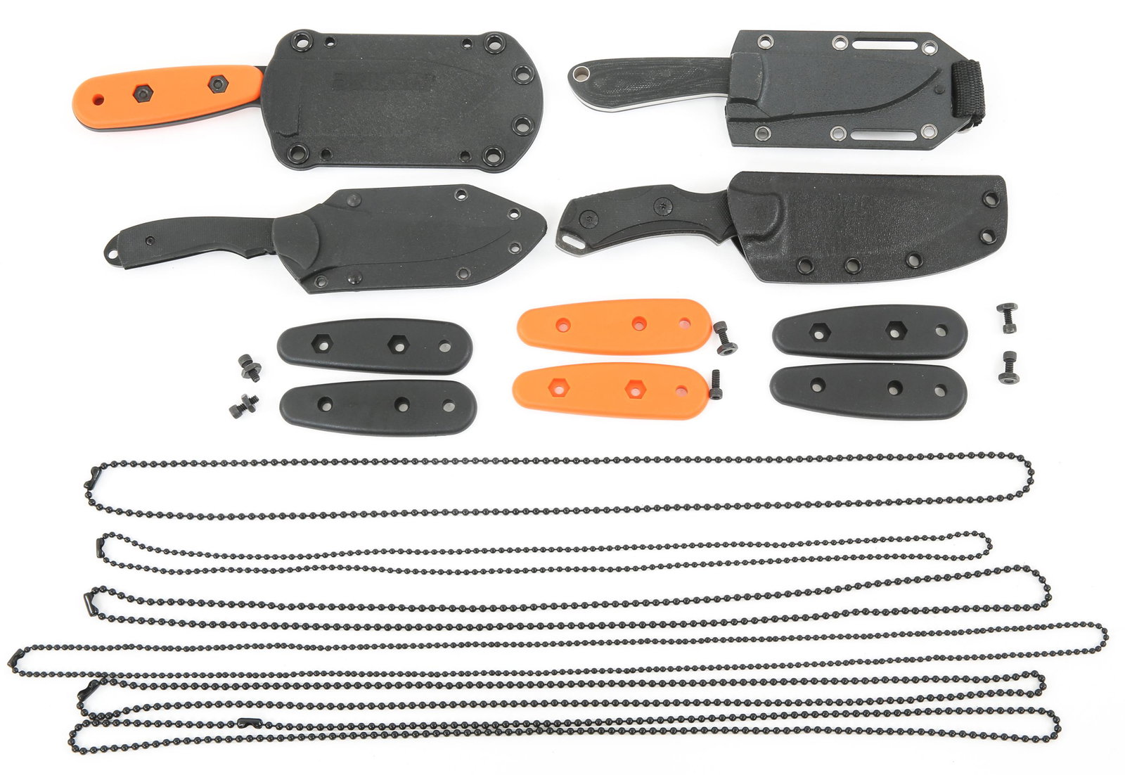 S&W ESEE KABAR & TIMBERLINE SHEATH KNIVES LOT OF 4: S&W ESEE KABAR & TIMBERLINE SHEATH KNIVES LOT OF 4 Smith & Wesson, ESEE BKT KABAR, Bench Mark & Timberline sheath knives lot of 4. (1) Smith & Wesson SW994. (1) Timberline Mini PIT BULL 7223. (1) Rand