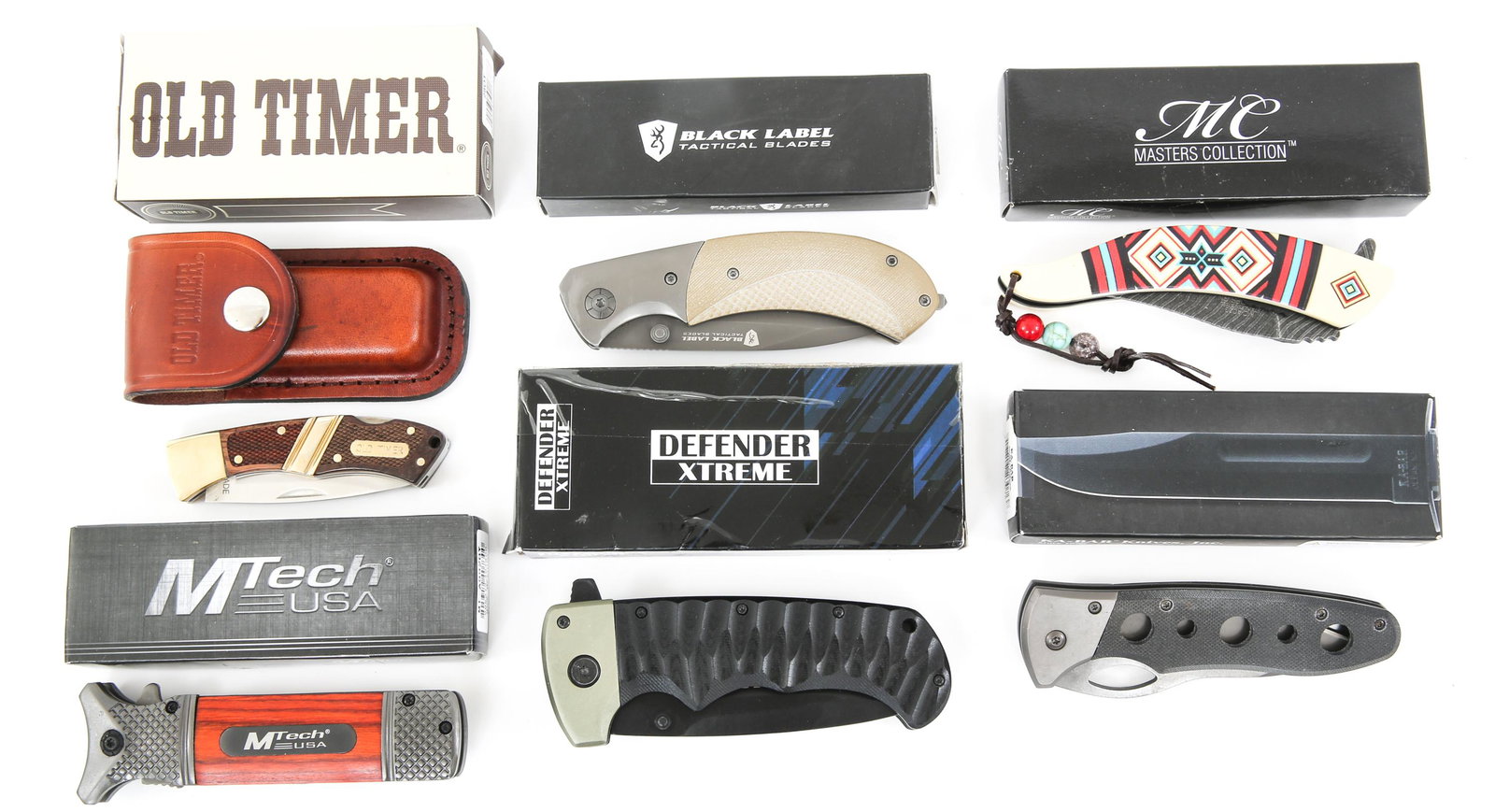 SCHRADE OLD TIMER KABAR & BROWNING KNIVES LOT OF 6: SCHRADE OLD TIMER KABAR & BROWNING KNIVES LOT OF 6 Schrade Old Timer, KA-BAR, M-Tech USA & Browning Pocket knives lot of 6. Clip point and drop point blades. Numerous design types, some are assisted o