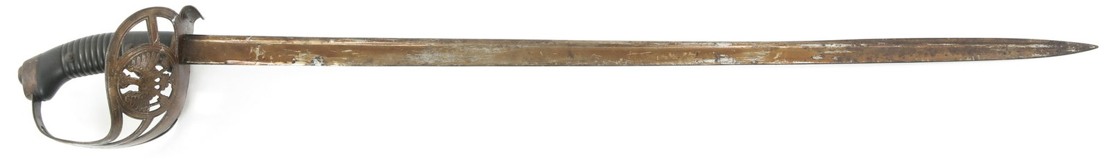 WWI IMPERIAL GERMAN M1889 OFFICER'S SWORD BY WKC: WWI IMPERIAL GERMAN M1889 OFFICER'S SWORD BY WKC WWI Imperial German Prussian M1889 Officer's Sword. Straight blade, ricasso maker marked "Weyersberg Kirschbaum & Cie Solingen". Proof marked on the sp