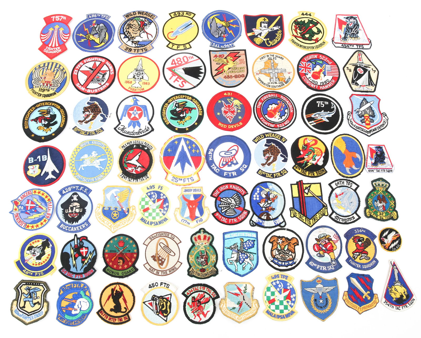 KOREA TO GULF WAR USAF SQUADRON PATCHES LOT: KOREA TO GULF WAR USAF SQUADRON PATCHES LOT Cold War to Gulf Wars / Desert Storm USAF Squadron Patches. Lot of approximately 60. PA-Ang A-10 2008 Desert Pegasus Operation Iraqi Freedom, 183rd Tactical