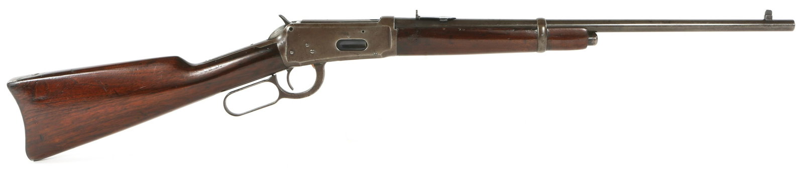 1923 WINCHESTER MODEL 1894 .30 WCF CAL CARBINE: 1923 WINCHESTER MODEL 1894 .30 WCF CAL CARBINE 1923 Winchester Model 1894 .30 WCF Lever Action Carbine. Barrel marked "Nickel Steel Barrel Especially for Smokeless Powder". The receiver tang is stampe