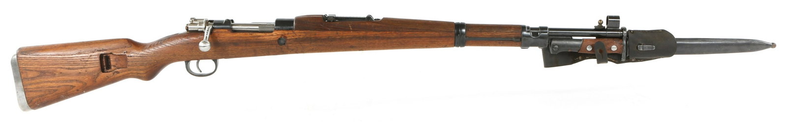YUGOSLAVIA ZASTAVA MODEL 48 8mm RIFLE: YUGOSLAVIA ZASTAVA MODEL 48 8mm RIFLE Zastava model 48 8mm bolt action rifle, re-arsenaled by Mitchell's Mausers. Matching serial numbers on bolt, receiver, stock, and magazine. Import mark on muzzle 