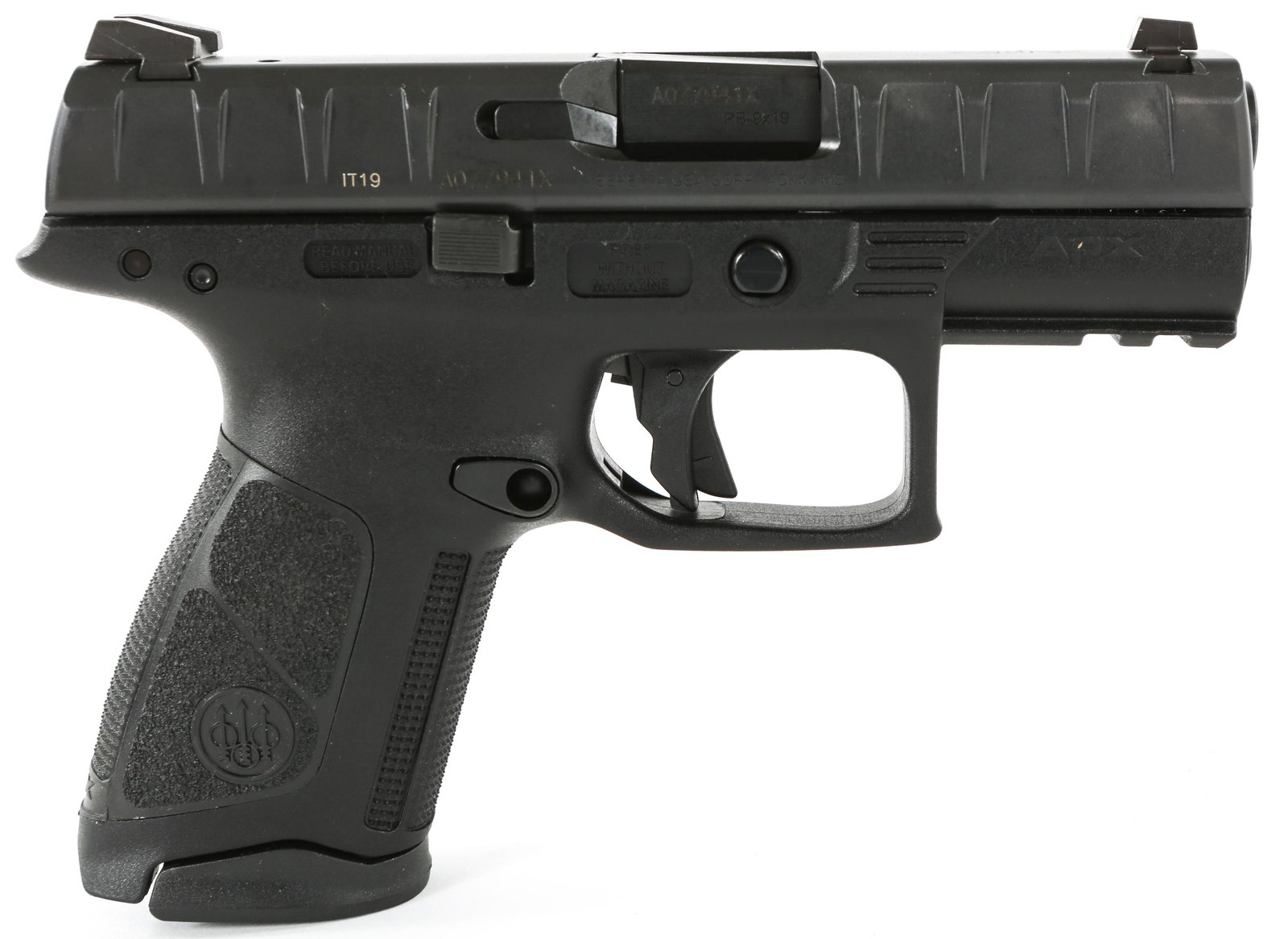 BERETTA MODEL APX CENTURION 9MM PISTOL: BERETTA MODEL APX CENTURION 9MM PISTOL Beretta Model APX Centurion semi-automatic 9mm pistol. Factory hard case and accessories. Replacement back straps and speed loader. Two 15 round magazines. Calib
