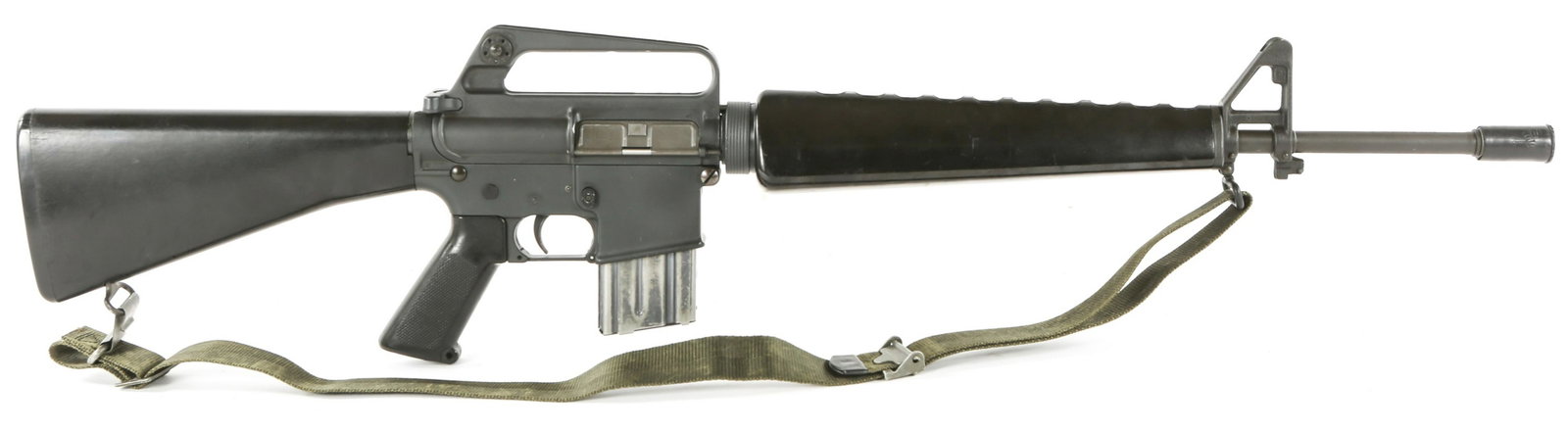 COLT AR-15 SPORTER MODEL SP1 .223 RIFLE: COLT AR-15 SPORTER MODEL SP1 .223 RIFLE Colt AR-15 sporter model SP1 .223/5.56 semi automatic rifle. Receiver marked "Colt's Firearms Division Colt Industries Hartford, Conn USA". Black synthetic stoc