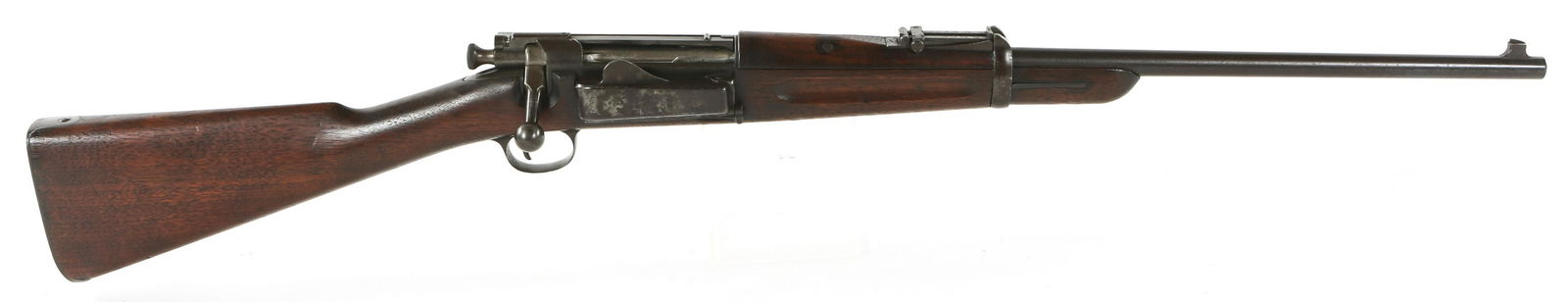 SPRINGFIELD ARMORY MODEL 1896 CAVALRY CARBINE: SPRINGFIELD ARMORY MODEL 1896 CAVALRY CARBINE Springfield Armory Model 1896 .30-40 Krag Cavalry Carbine. The receiver is stamped "US Model 1896 Springfield Armory". Inspectors cartouche stamped on the