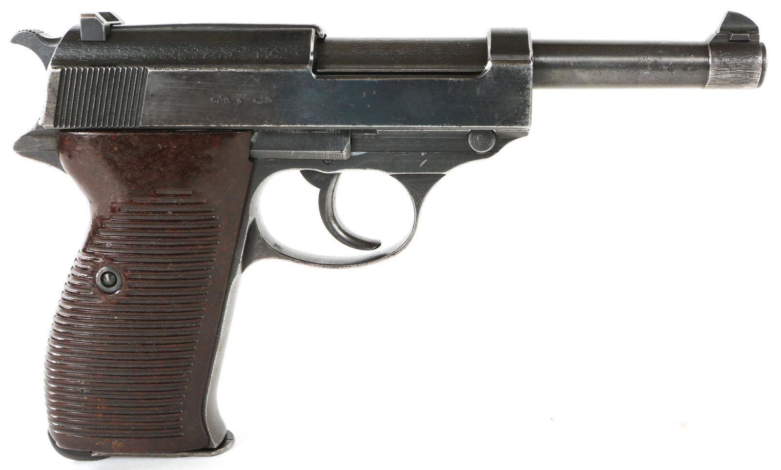 WWII GERMAN MAUSER byf 43 P.38 9mm PISTOL: WWII GERMAN MAUSER byf 43 P.38 9mm PISTOL WWII German Mauser byf 43 P.38 9x19mm Semi-Automatic Pistol. Matching serial number stamped on the frame, slide, and locking block. Mauser Waffenamt "WaA135" 