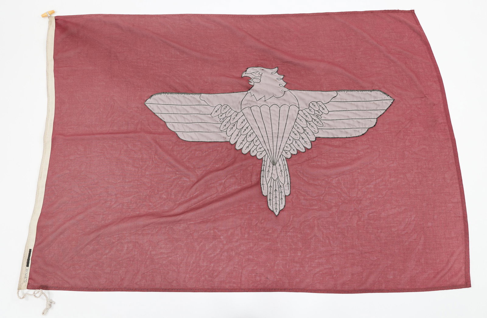 SOUTH AFRICA SADF 44th PARACHUTE BRIGADE HQ FLAG: SOUTH AFRICA SADF 44th PARACHUTE BRIGADE HQ FLAG South Africa SADF 44th Parachute Brigade HQ Official Unit Flag. Cotton / Linen , Double side, multiple piece construction. Size: 65" x 46"