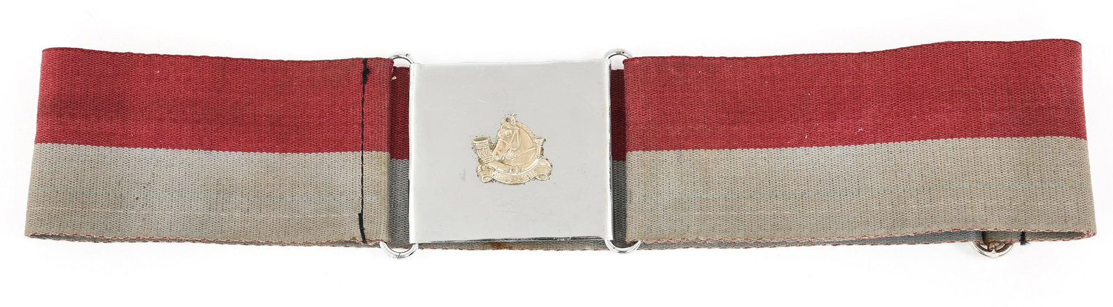 RHODESIAN BUSH WAR GRAY SCOUTS STABLE BELT: RHODESIAN BUSH WAR GRAY SCOUTS STABLE BELT Rhodesian Bush War Gray Scouts Dress Stable Belt. Provenance | The Dublin Trust Collection: Personal effects of a U.S. Citizen, who arrived in the United Sta