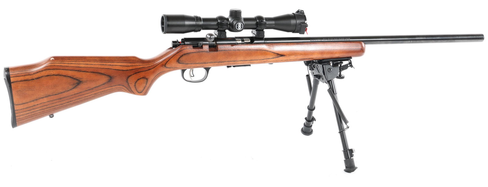 MARLIN MODEL XT-17 17HMR CALIBER BOLT ACTION RIFLE: MARLIN MODEL XT-17 17HMR CALIBER BOLT ACTION RIFLE Marlin Model XT-17 bolt action 17HMR caliber rifle. Wood stock. Adjustable folding bipod stabilizer. Bushnell scope. Two magazines. Caliber / Gauge: 