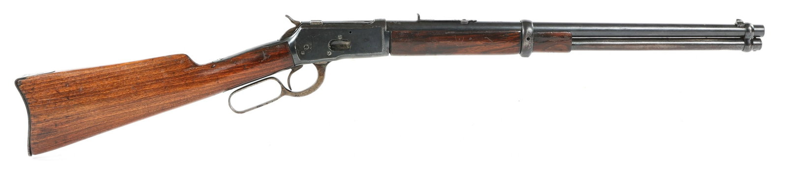 TIGRE .44 CALIBER SADDLE RING CARBINE RIFLE: TIGRE .44 CALIBER SADDLE RING CARBINE RIFLE Garate, Anitua, Y Cia Model Tigre .44-40 caliber Saddle Ring Carbine lever action rifle. Barrel stamped "Garate, Anitua, Y Cia Eibar , Espana" and "Cal 44L"