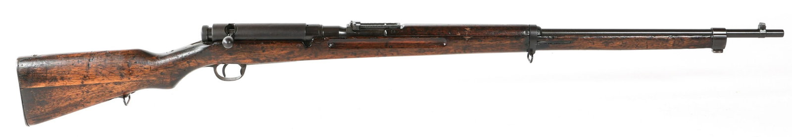 WWII JAPANESE KOKURA TYPE 38 ARISAKA 6.5mm RIFLE: WWII JAPANESE KOKURA TYPE 38 ARISAKA 6.5mm RIFLE WWII Japanese Kokura Arsenal Arisaka Type 38 6.5x50mm caliber rifle. Receiver stamped "85335", bolt handle stamped "1382", bayonet lug stamped "1832", 
