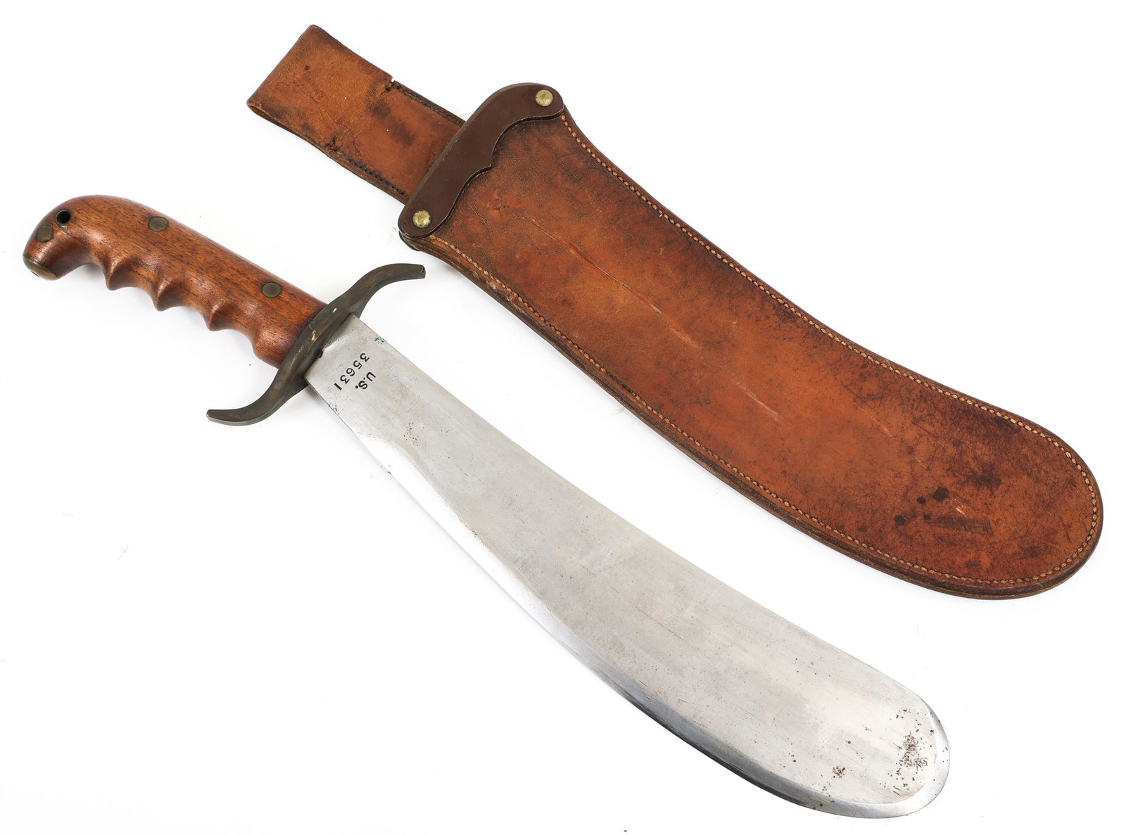 US ARMY M1904 HOSPITAL CORPS BOLO KNIFE: US ARMY M1904 HOSPITAL CORPS BOLO KNIFE | US Army Model 1904 Springfield Armory Hospital Corps Bolo Knife. Heavy duty, bright blade. Stamped "S.A 1913" on one side of the ricasso and "US 35631" on the