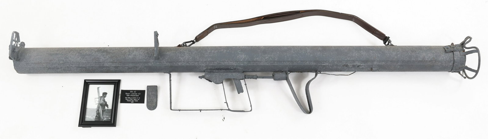 WWII GERMAN RPz 43 ROCKET LAUCHER 88 PANZERSCHRECK: WWII GERMAN RPz 43 ROCKET LAUCHER 88 PANZERSCHRECK | WWII German RPz 43 Rocket launcher 88mm Anti - Tank "Panzerschreck". Found in the Ardennes near Vianden. Inert. Size: 64.5"