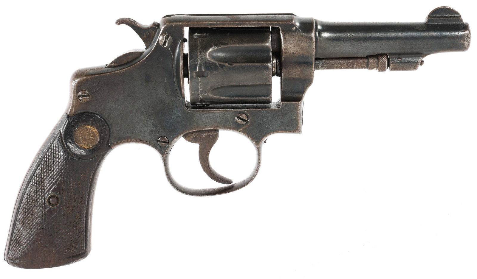 SPANISH ALFA .32 CALIBER REVOLVER: SPANISH ALFA .32 CALIBER REVOLVER | Spanish ALFA .32 caliber double action revolver. Fixed iron sights. Reblued finish. Checkered walnut grips. Caliber / Gauge: 32 Barrel Length: 3" Serial Number: 560