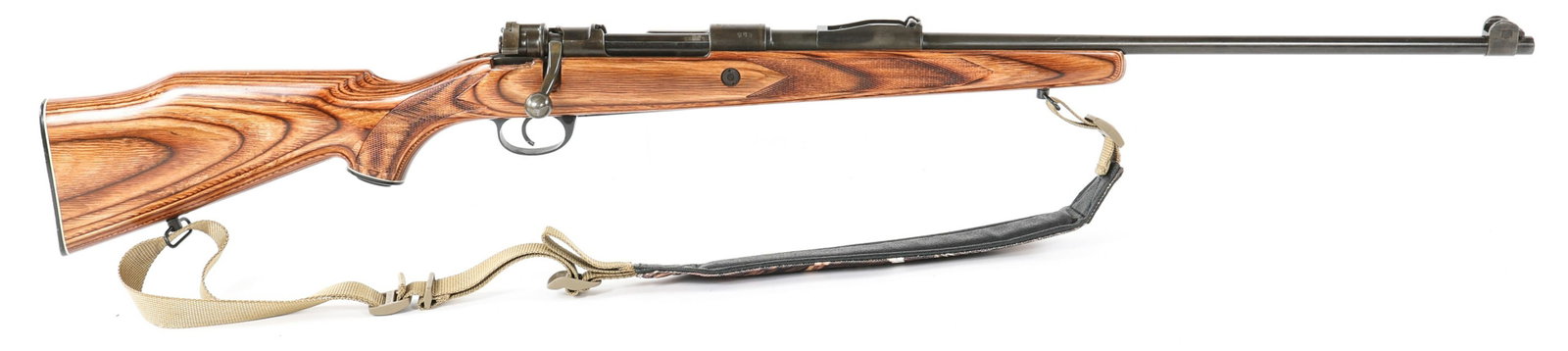 1908 GERMAN DANZIG KAR98 SPORTERIZED 7.92x57 RIFLE: 1908 GERMAN DANZIG KAR98 SPORTERIZED 7.92x57 RIFLE Sporterized 1908 Imperial German Danzig Arsenal Kar98a bolt action 7.92x57mm rifle. Serial numbers match on receiver and barrel. Receiver stamped "Da