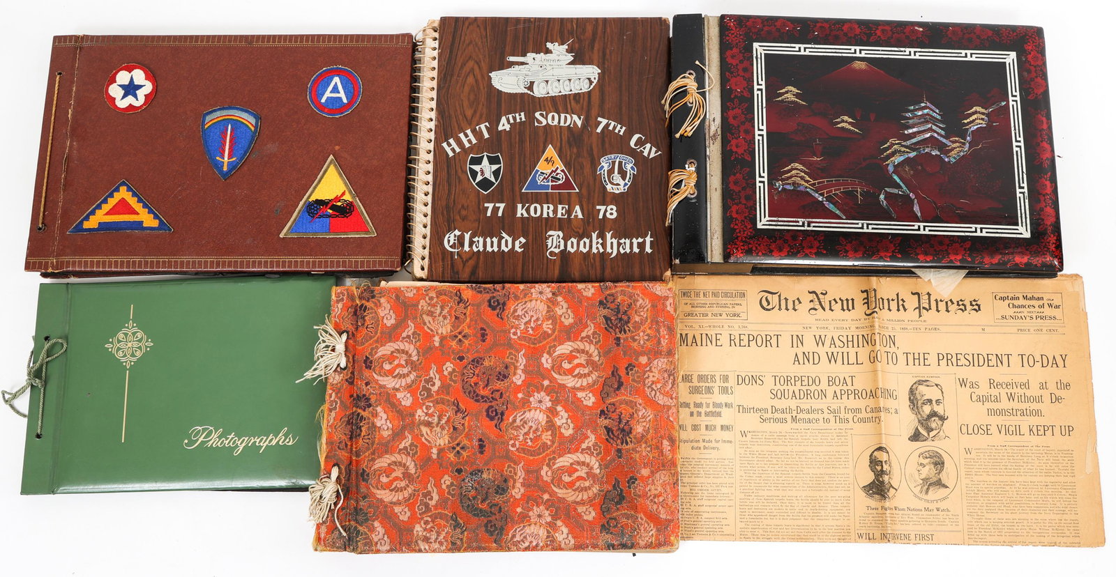 KOREA - VIETNAM US ARMY CAVALRY PHOTO ALBUM LOT: KOREA - VIETNAM US ARMY CAVALRY PHOTO ALBUM LOT Lot of 4 Korea - Vietnam War Era, US Army Cavalry Photo Album. (1) US Marine Corps, Lance Corporal Calvin Walter Berry Jr 3rd Anti-Tank Battalion, 3rd M