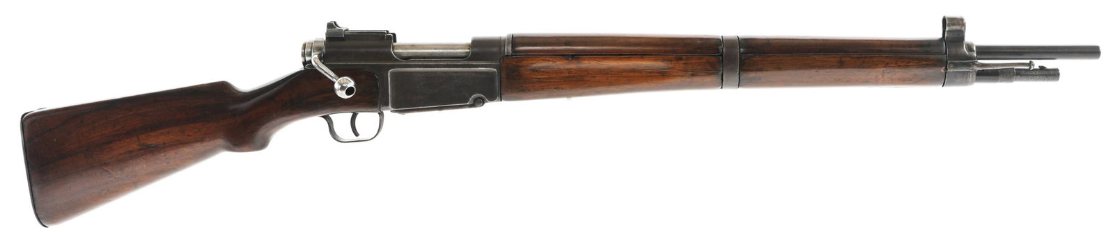 1936 FRENCH MAS MODEL1936 BOLT ACTION 7.5mm RIFLE: 1936 FRENCH MAS MODEL1936 BOLT ACTION 7.5mm RIFLE French MAS MLE 1936 bolt action 7.5X54mm caliber rifle. Bolt stamped "F22640". Magazine plate stamped "65276". Trigger guard stamped "55505". Stock st