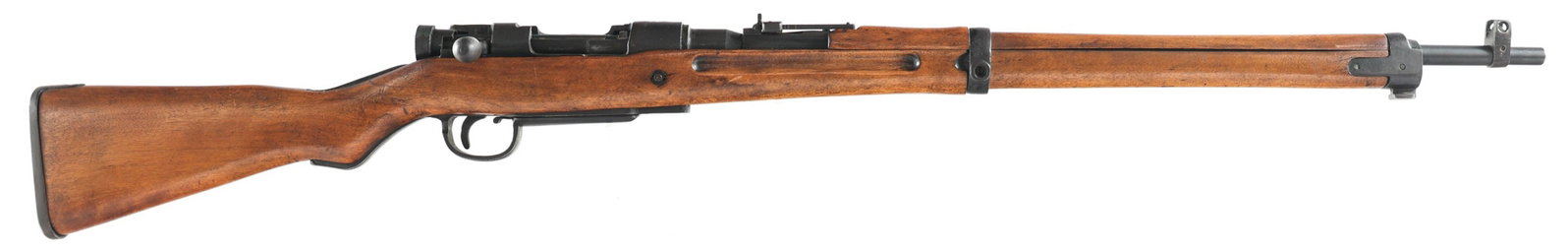 WWII JAPANESE TYPE 99 NAVAL SPECIAL ARISAKA RIFLE: WWII JAPANESE TYPE 99 NAVAL SPECIAL ARISAKA RIFLE WWII Japanese Yokosuka Naval Yard Type 99 Naval Special Arisaka rifle. Serial numbers match on receiver, bolt handle, barrel, barrel band and bayonet 