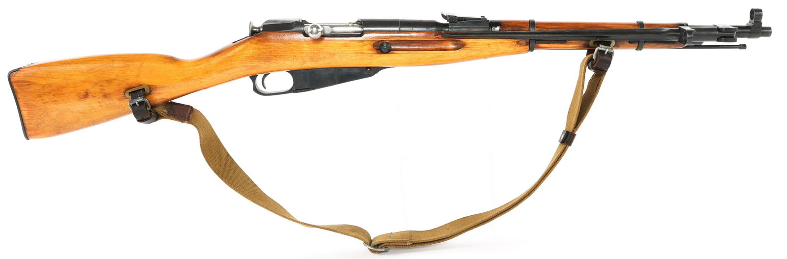 1948 RUSSIAN TULA M44 MOSIN NAGANT CARBINE: 1948 RUSSIAN TULA M44 MOSIN NAGANT CARBINE 1948 Soviet Russian Tula Arsenal M44 bolt action 7.62x54mmR Mosin Nagant carbine. Import marked "C.A.I. Georgia VT". Serial numbers match on receiver, magazi