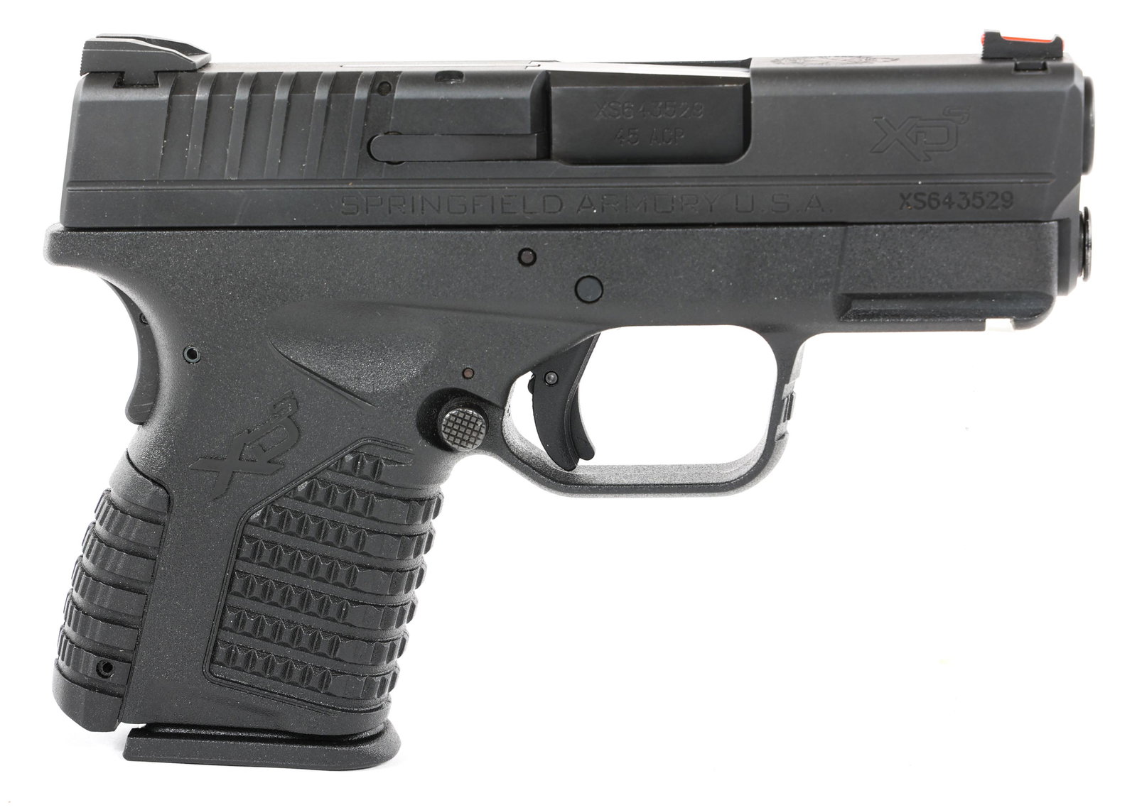 SPRINGFIELD XD-S 3.3 .45 ACP SEMI AUTO PISTOL: SPRINGFIELD XD-S 3.3 .45 ACP SEMI AUTO PISTOL Springfield Model XD-S 3.3 Single Stack .45 ACP caliber semi automatic pistol. Three magazines with loader and holsters. Original hard case. | Caliber / G
