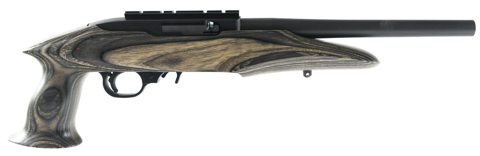 RUGER MODEL 22 CHARGER .22 CALIBER PISTOL: RUGER MODEL 22 CHARGER .22 CALIBER PISTOL 2008 Ruger Model 22 Charger .22 LR semi automatic pistol. Receiver stamped "Ruger 22 Charger -22LR". Engineered wood stock. Adjustable bipod. 10 round and 25 