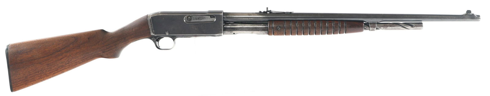 1914 REMINGTON MODEL 14 .30 REM CALIBER RIFLE: 1914 REMINGTON MODEL 14 .30 REM CALIBER RIFLE 1914 Remington Model 14 .30 Rem caliber pump action rifle. Marbles adjustable rear sight, front blade sight. Wood stocks. Hard rubber Remington butt plate