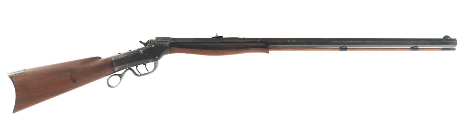 MARLIN MODEL BALLARD 38-55 CAL FALLING BLOCK RIFLE: MARLIN MODEL BALLARD 38-55 CAL FALLING BLOCK RIFLE Marlin Model Ballard No. 5 Pacific .38-55 caliber falling block rifle. Marlin patent dates marked on receiver. Blued finish. 30" Octagonal heavy barr