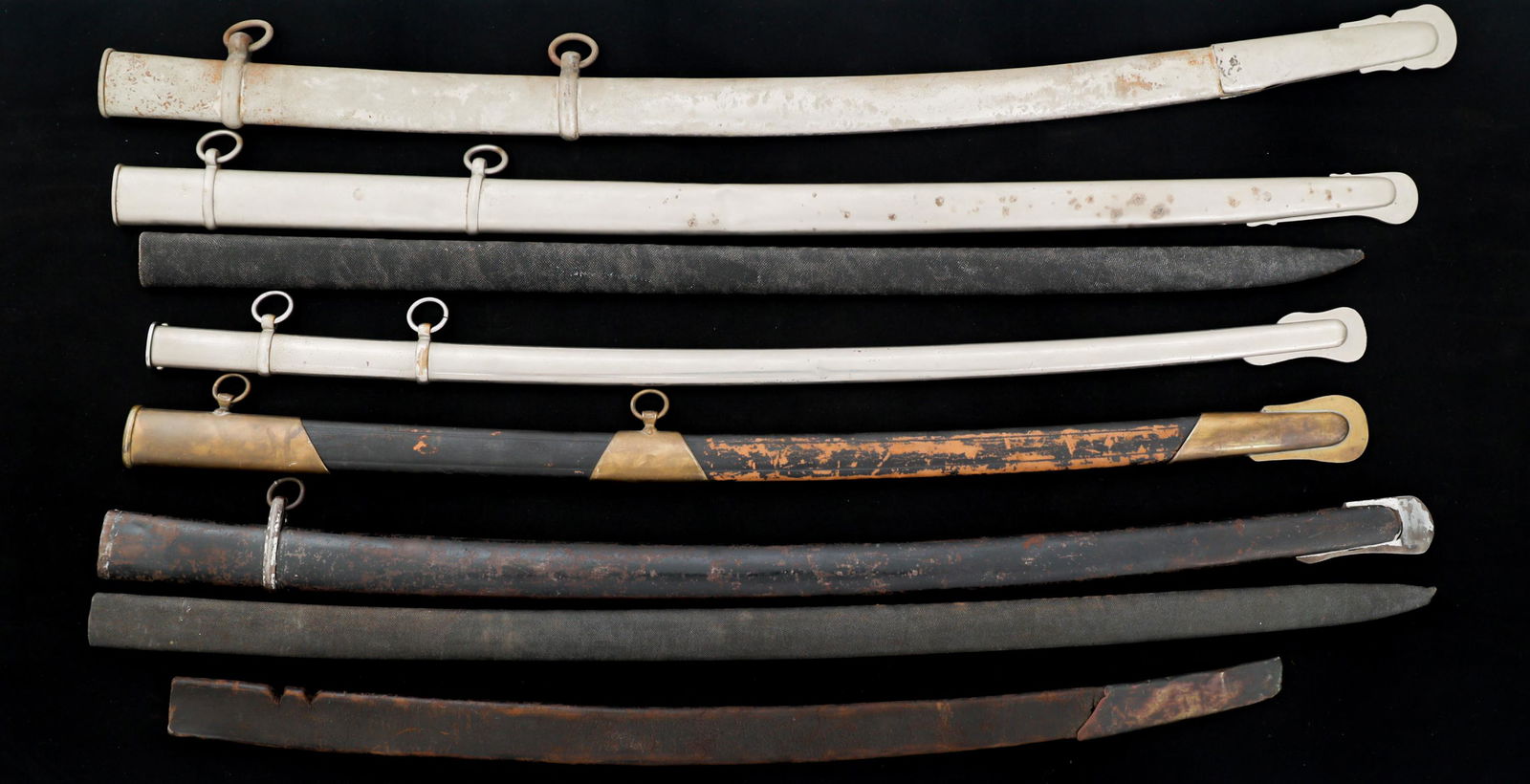 19th C. - WWII SWORD SCABBARDS LOT OF 8 (1 of 6)