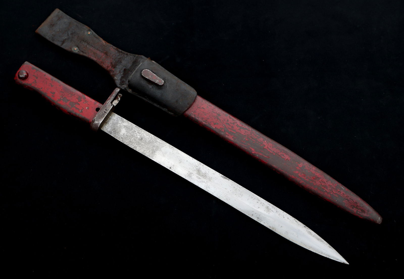 WWI GERMAN RED EB9 ERSATZ BAYONET WITH SCABBARD (1 of 10)