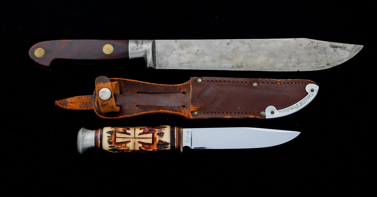 WWI - WWII GERMAN FIXED BLADE KNIVES LOT OF 2 (1 of 9)