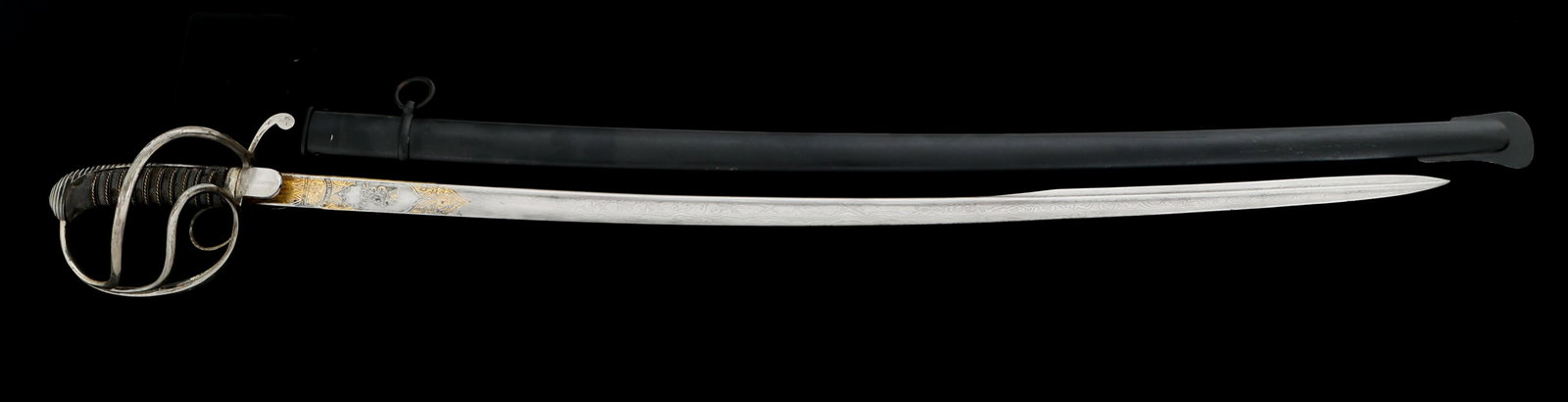 GERMAN SAXON DAMASCUS ARTLLERY OFFICER SWORD (1 of 17)