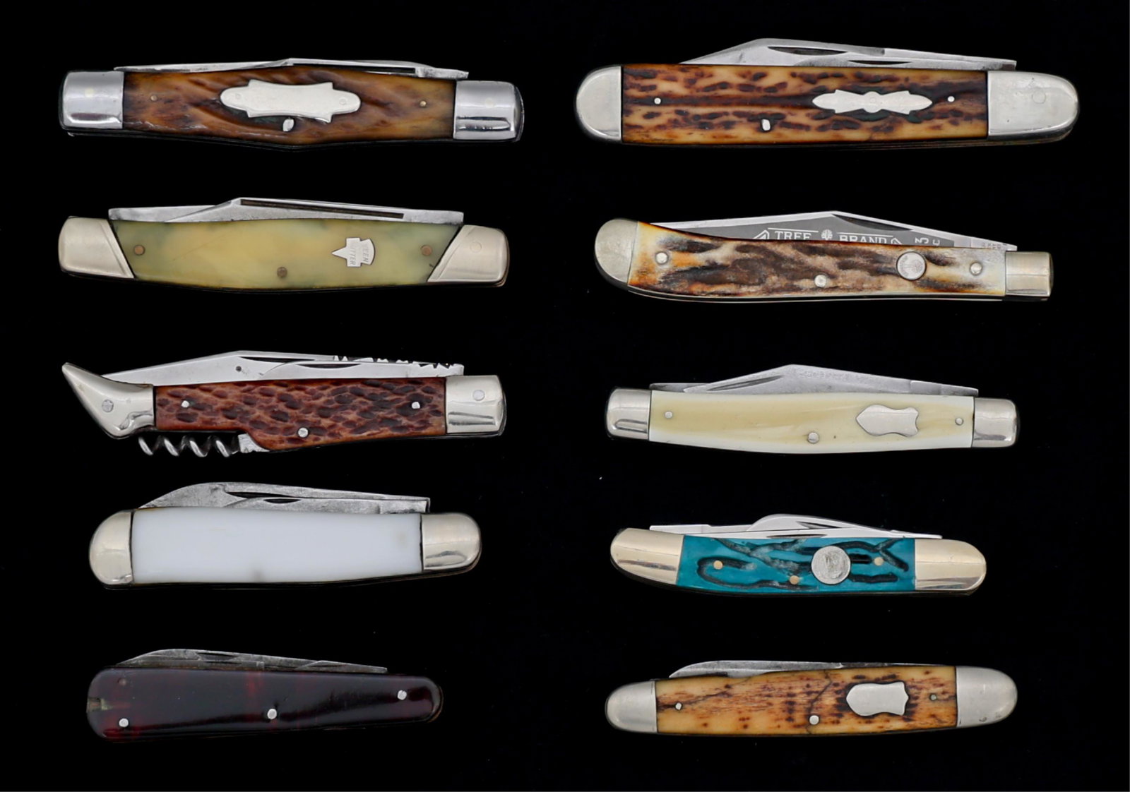 FOLDING POCKET KNIFE LOT OF 10: FOLDING POCKET KNIFE LOT OF 10 Lot of 10 Folding Pocket Knives. Various models. Multiple blades. Makers include Boker, Yale Cutlery Co., Keen Kutters, Frost Cutlery, Soengen, Feinstahl, and more. Blad