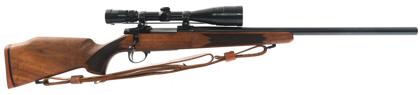 SAKO MODEL A II .22-250 REMINGTON CALIBER RIFLE: SAKO MODEL A II .22-250 REMINGTON CALIBER RIFLE Sako Model A II .22-250 Remington caliber bolt action rifle. Stoeger import mark. Blued finish with heavy barrel. Nikon 4-12x40 scope with duplex reticl