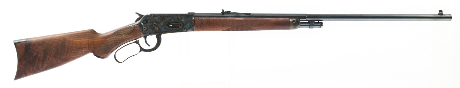 WINCHESTER 94 LIMITED EDITION CENTENNIAL RIFLE: WINCHESTER 94 LIMITED EDITION CENTENNIAL RIFLE Winchester 94 Limited Edition Centennial .30-30 Win caliber rifle. Blued finish barrel. Color cased hardened receiver, lever, hammer and butt plate. Righ
