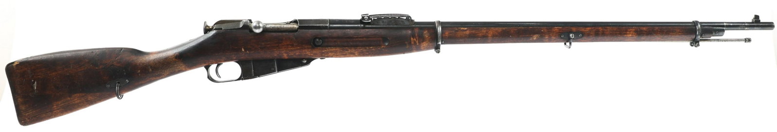 FINNISH VKT MODEL M91 7.62mmR MOSIN NAGANT RIFLE: FINNISH VKT MODEL M91 7.62mmR MOSIN NAGANT RIFLE Finnish VKT model M91 7.62x54mmR caliber bolt action Mosin Nagant rifle. C.A.I. import mark on barrel. Blued finish. Serial Numbers match on receiver, 