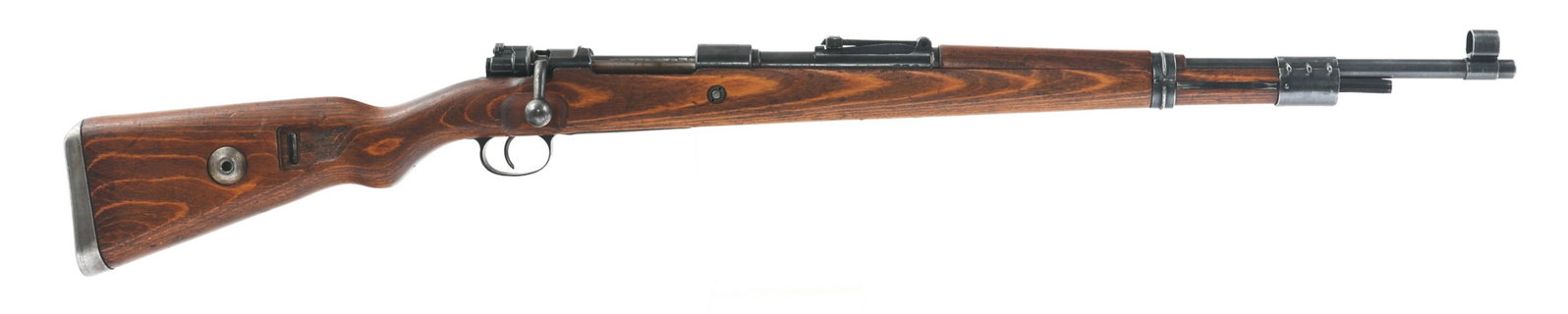 WWII GERMAN BRUENN MODEL K98 7.92mm RIFLE: WWII GERMAN BRUENN MODEL K98 7.92mm RIFLE WWII German Bruenn model K98 7.95x57mm caliber rifle. Blued finish. CAI import mark. Receiver is stamped "dot" over "1943". Serial Numbers match on receiver, 