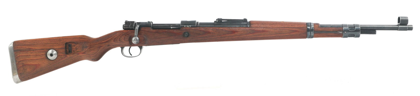 YUGOSLAVIAN ZASTAVA M98/48 7.92mm CALIBER RIFLE: YUGOSLAVIAN ZASTAVA M98/48 7.92mm CALIBER RIFLE Yugoslavian Zastava Model 98/48 7.92x57mm caliber bolt action Mauser rifle. Serial Numbers match on receiver, floor plate, floorplate housing and stock.