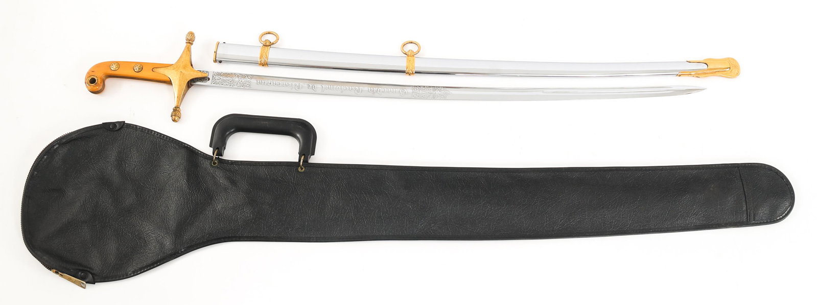 COLD WAR NICARAGUAN NATIONAL GUARD MAMELUKE SWORD: COLD WAR NICARAGUAN NATIONAL GUARD MAMELUKE SWORD Cold War Nicaraguan National Guard Special Order Mameluke Sword. N.S. Meyer subcontract German blade. Based on the US Marine Corps Officer sword patte