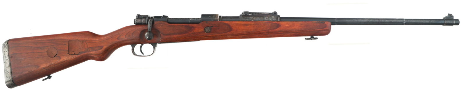 SPORTERIZED SAUER & SOHN K98 7.92mm CALIBER RIFLE: SPORTERIZED SAUER & SOHN K98 7.92mm CALIBER RIFLE Sporterized 1941 J.P. Sauer & Sohn Model K98 7.92x57mm caliber bolt action rifle. No import stamp. Serial numbers match on receiver, magazine well, an